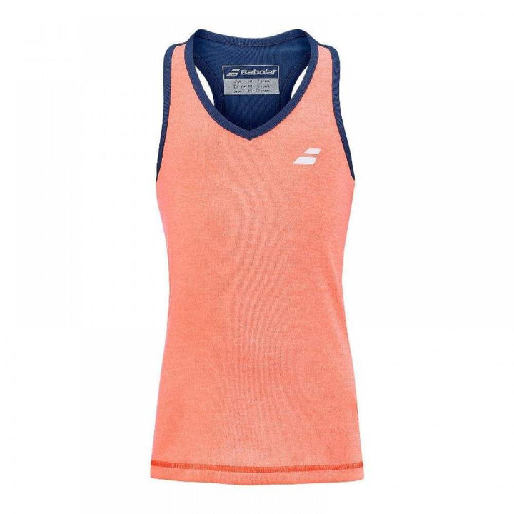 Camiseta feminina Babolat Play laranja azul escuro