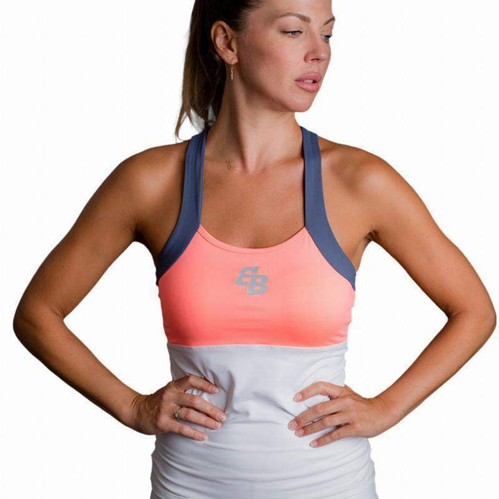 Camiseta BB Cloud Branco Coral Cinza