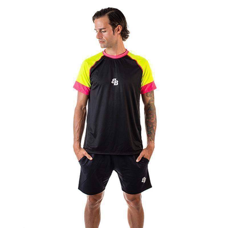 Camiseta BB Owens Preto Rosa Amarelo Fluor