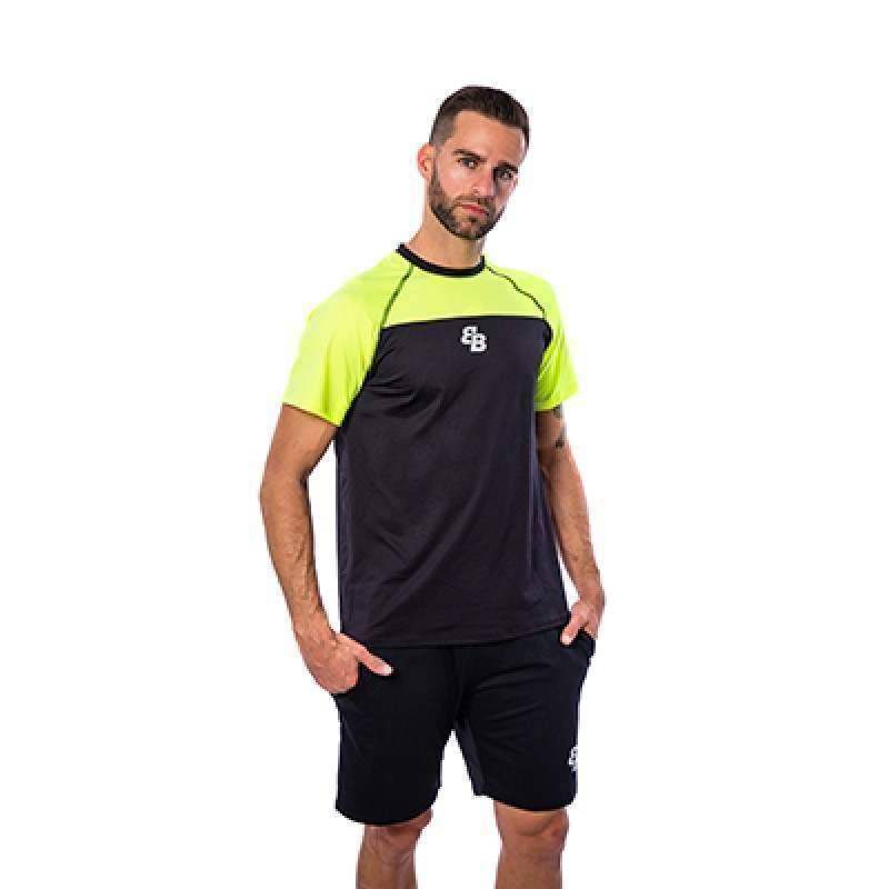 Camiseta BB Rain Preto Amarelo Fluor