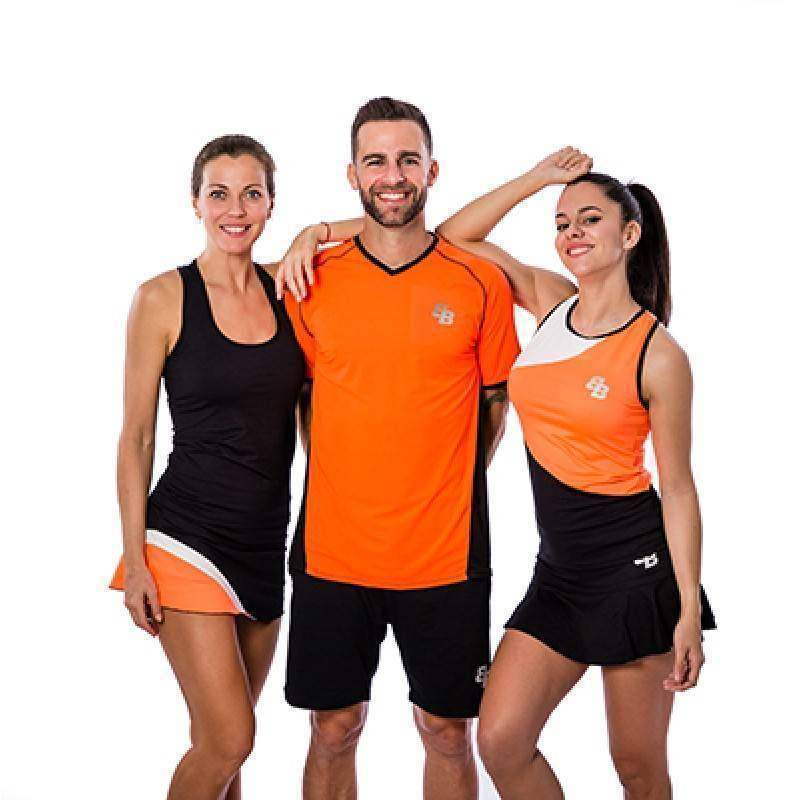 Camiseta BB Quente Laranja Preta