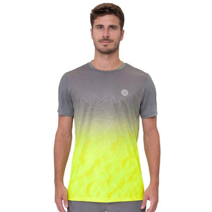 Camiseta Bidi Badu Beach Spirit cinza amarelo neon