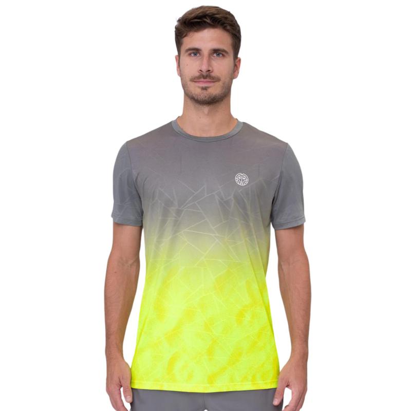 Camiseta Bidi Badu Beach Spirit cinza amarelo neon