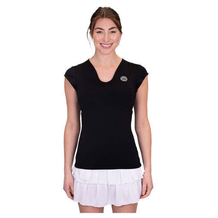 Camiseta Bidi Badu Crew V-Neck Negro Mujer