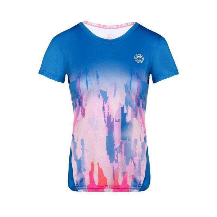 Camiseta feminina Bidi Badu Eve Tech azul rosa