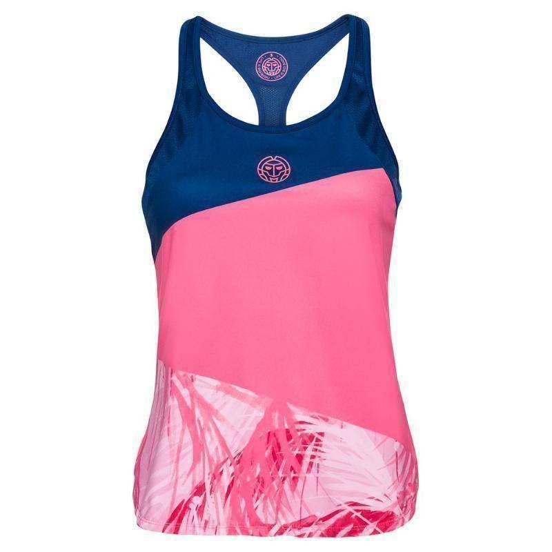 Camiseta Bidi Badu Fleur Azul Escuro Rosa Baga