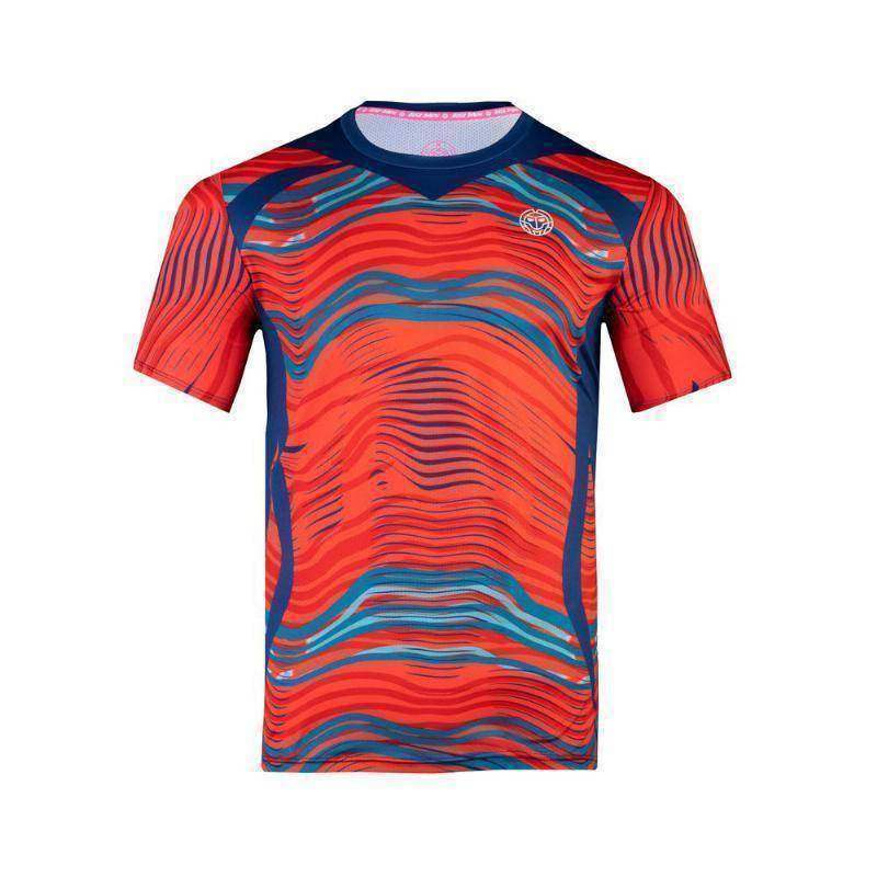 Camiseta Bidi Badu Jiro Vermelho Neon Azul Escuro