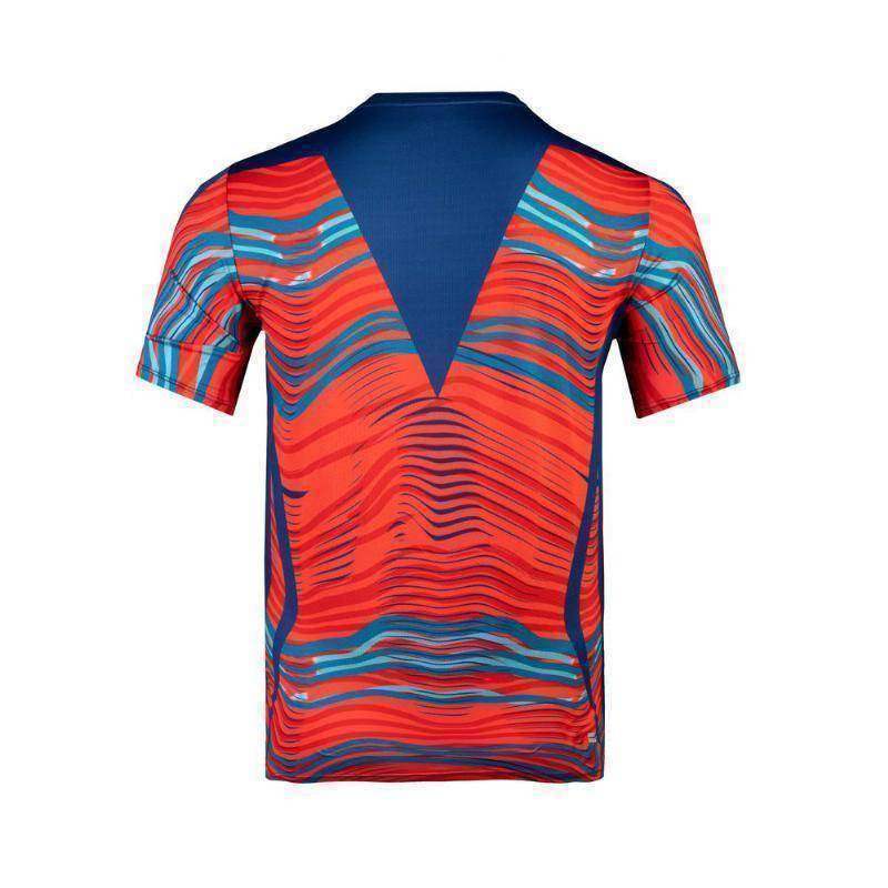 Camiseta Bidi Badu Jiro Vermelho Neon Azul Escuro