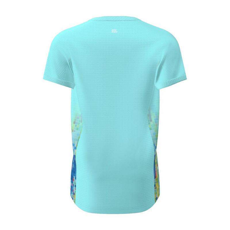 Camiseta Bidi Badu Melbourne com decote em V Aqua Mix