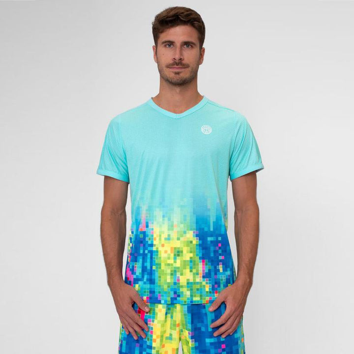 Camiseta Bidi Badu Melbourne com decote em V Aqua Mix