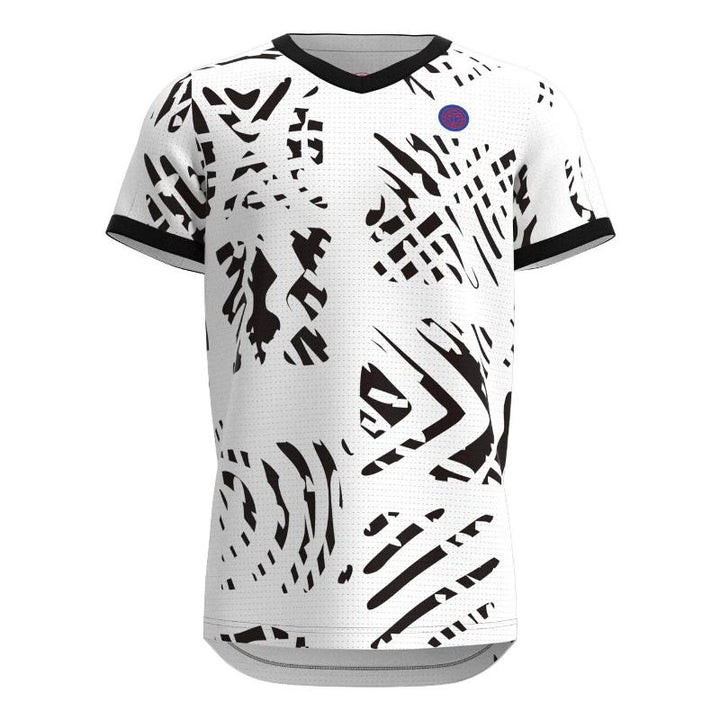 Camiseta Bidi Badu Melbourne com decote em V branco preto