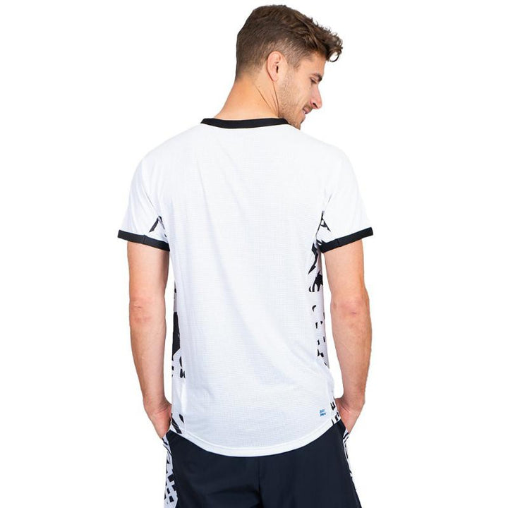 Camiseta Bidi Badu Melbourne com decote em V branco preto