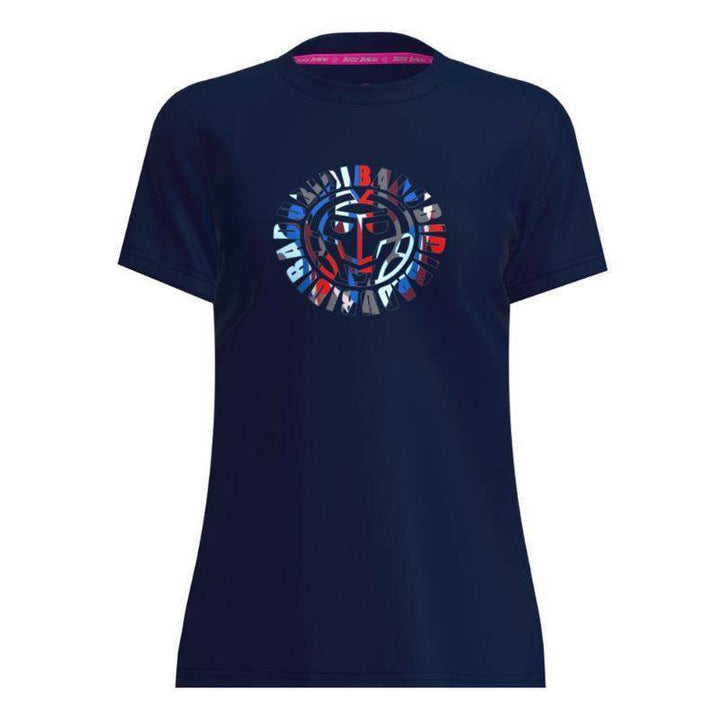 Camiseta feminina Bidi Badu New York Chill Azul Escuro Vermelho