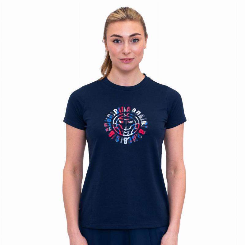 Camiseta Bidi Badu New York Chill Azul Oscuro Rojo Mujer