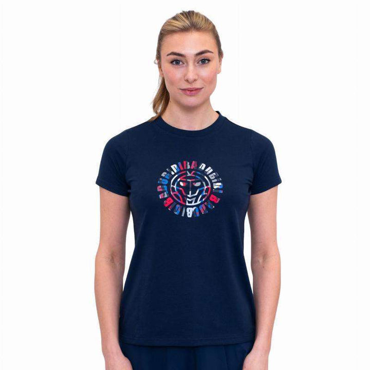 Camiseta feminina Bidi Badu New York Chill Azul Escuro Vermelho