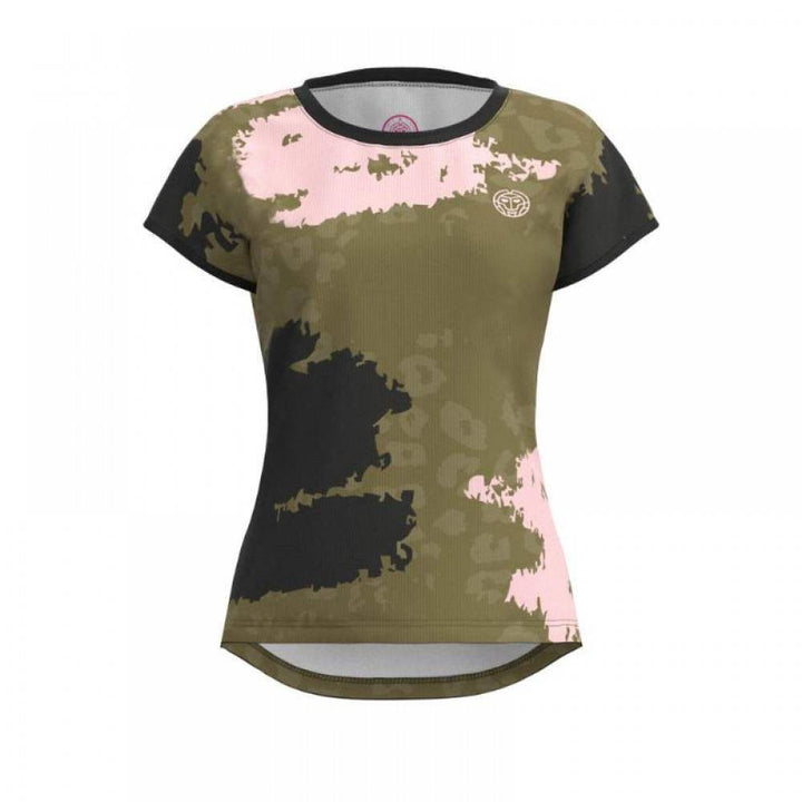 Camiseta feminina Bidi Badu Pure Wild Olive cinza escuro