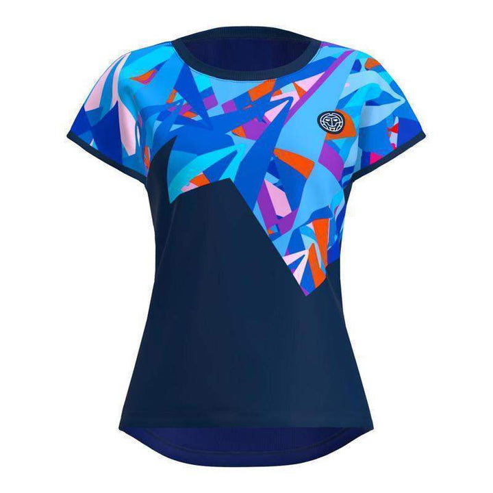 Camiseta feminina Bidi Badu Spike Capsleeve azul escuro