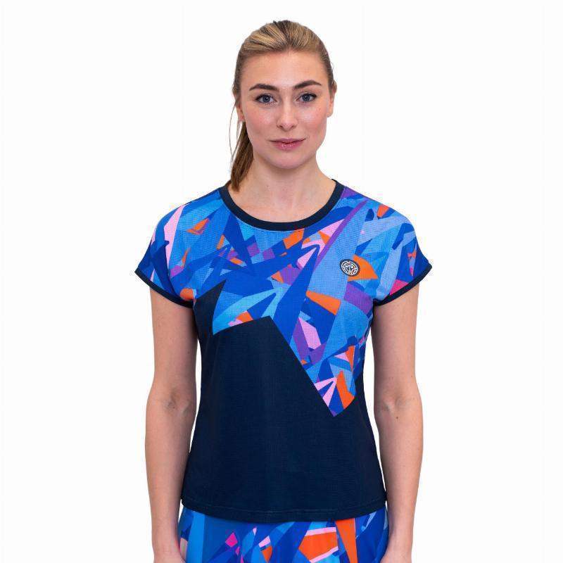 Camiseta feminina Bidi Badu Spike Capsleeve azul escuro