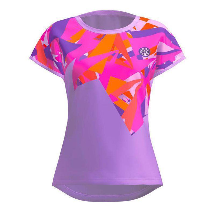 Camiseta feminina Bidi Badu Spike Capsleeve lilás rosa