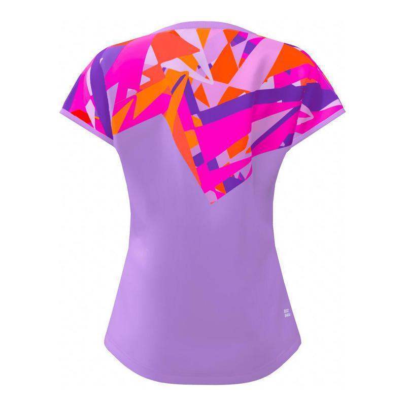 Camiseta feminina Bidi Badu Spike Capsleeve lilás rosa