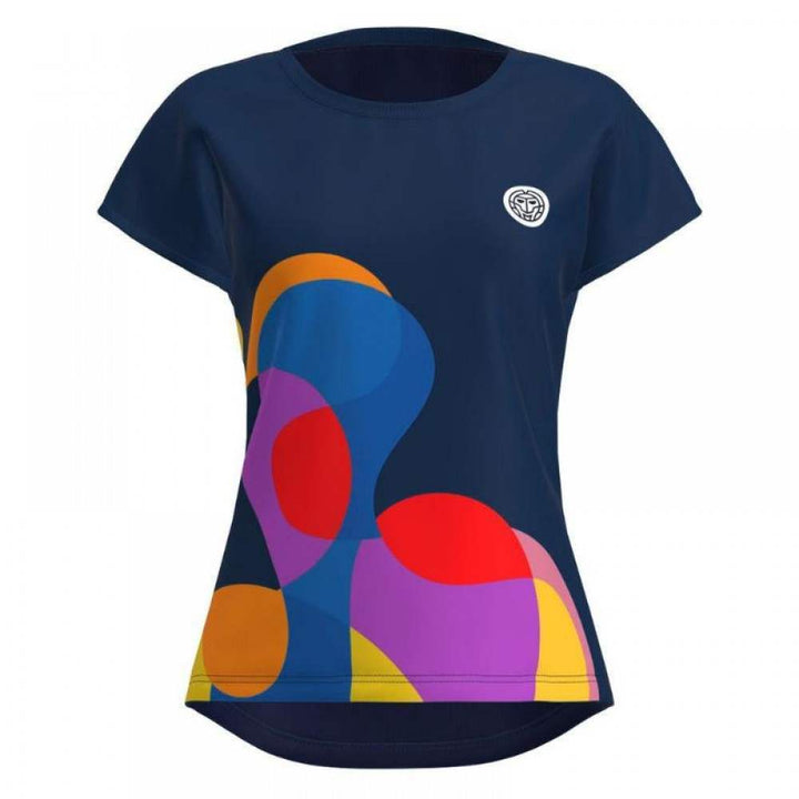 Camiseta feminina Bidi Badu Twiggy Capsleeve azul escuro mix