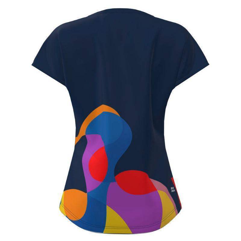 Camiseta feminina Bidi Badu Twiggy Capsleeve azul escuro mix