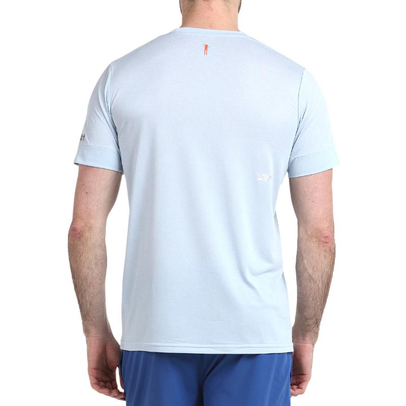Camiseta Bullpadel Aireo azul claro em dois tons