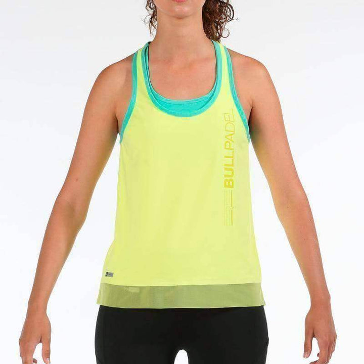 Camiseta Bullpadel Eusebe Amarelo Limão Fluor