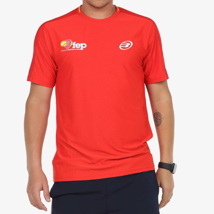 Camiseta Bullpadel FEP Exudo Vermelha