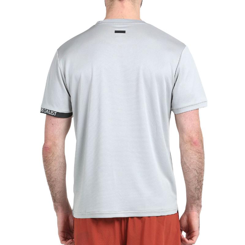 Camiseta Bullpadel Useme bicolor cinza pérola