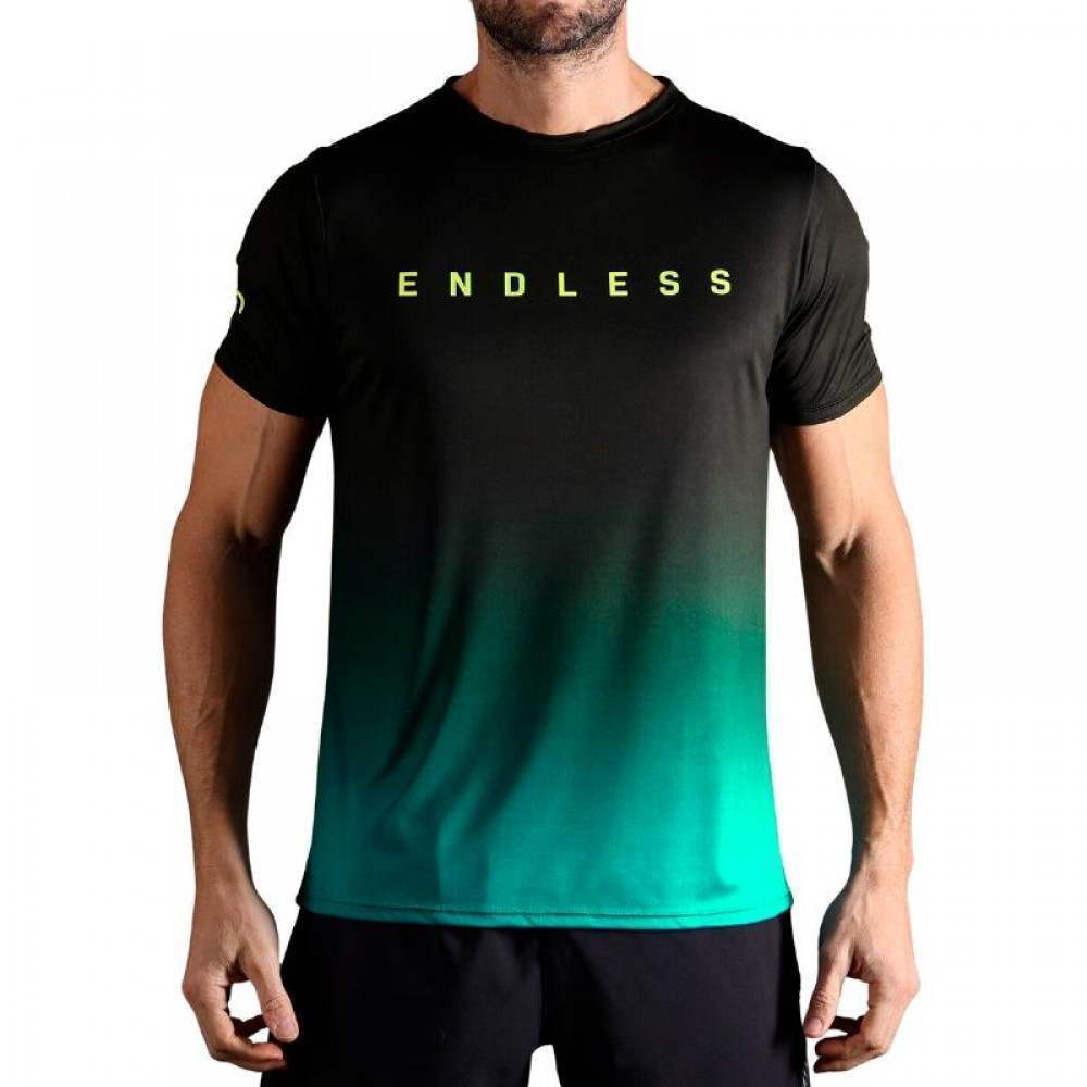 Endless Ace Degrade T-shirt Black Petrol