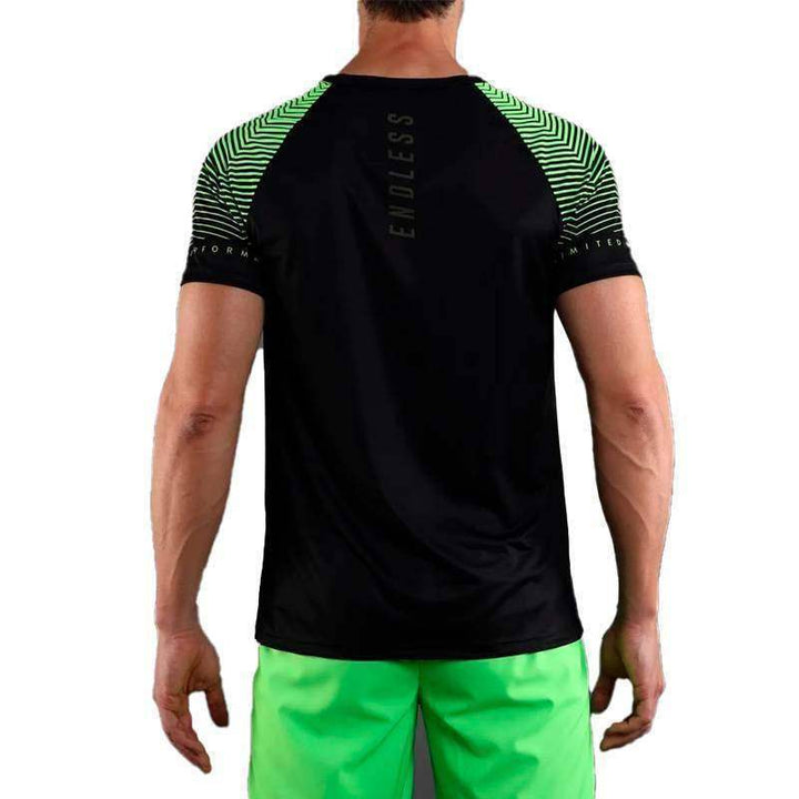 T-shirt Endless Feisty Sleeves preto verde