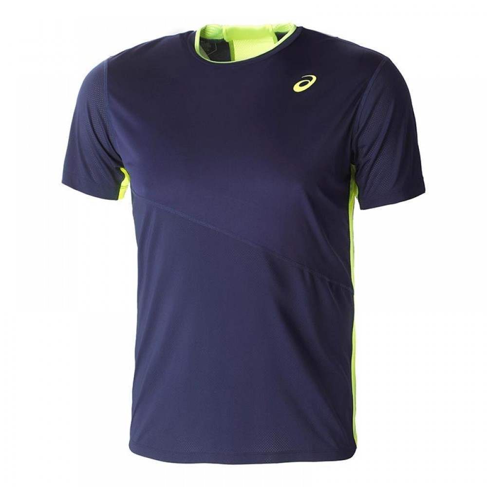 Camiseta Asics Club SS Peacoat Amarela