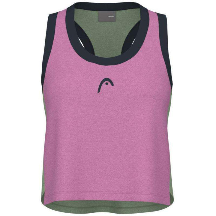 Head Play Crop Top Pink Green Women's T-shirt