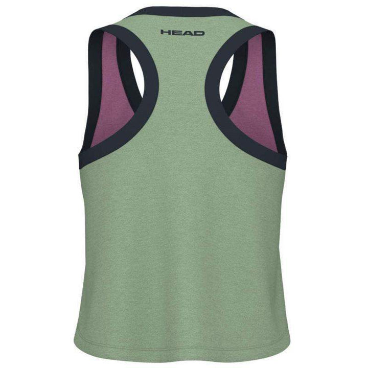 Head Play Crop Top Pink Green Women's T-shirt