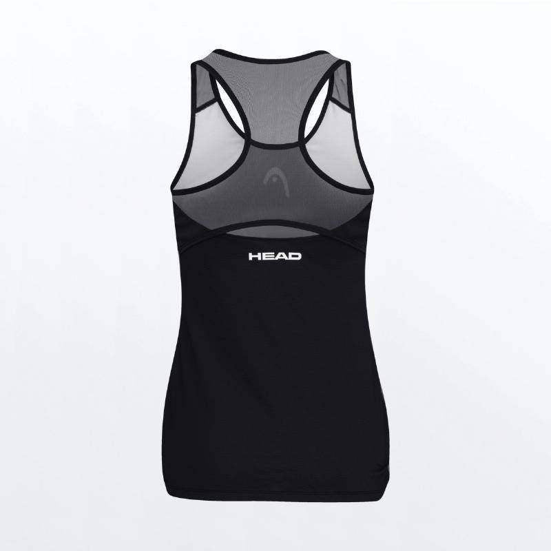 Camiseta feminina Head Play com estampa preta Padel