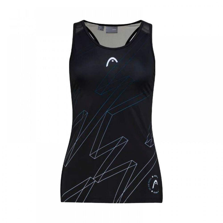 Head Play Print Padel Camiseta feminina preta