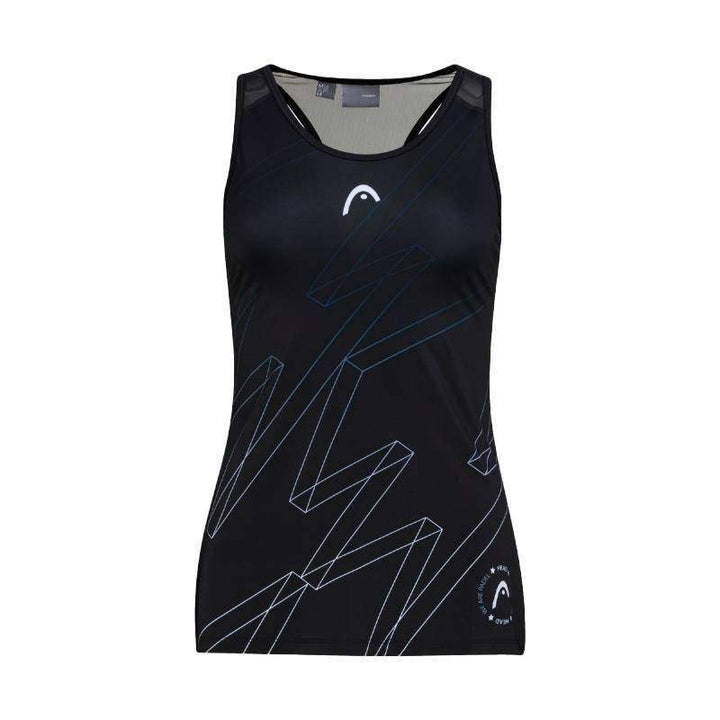 Camiseta Head Play Print Padel Negro Mujer