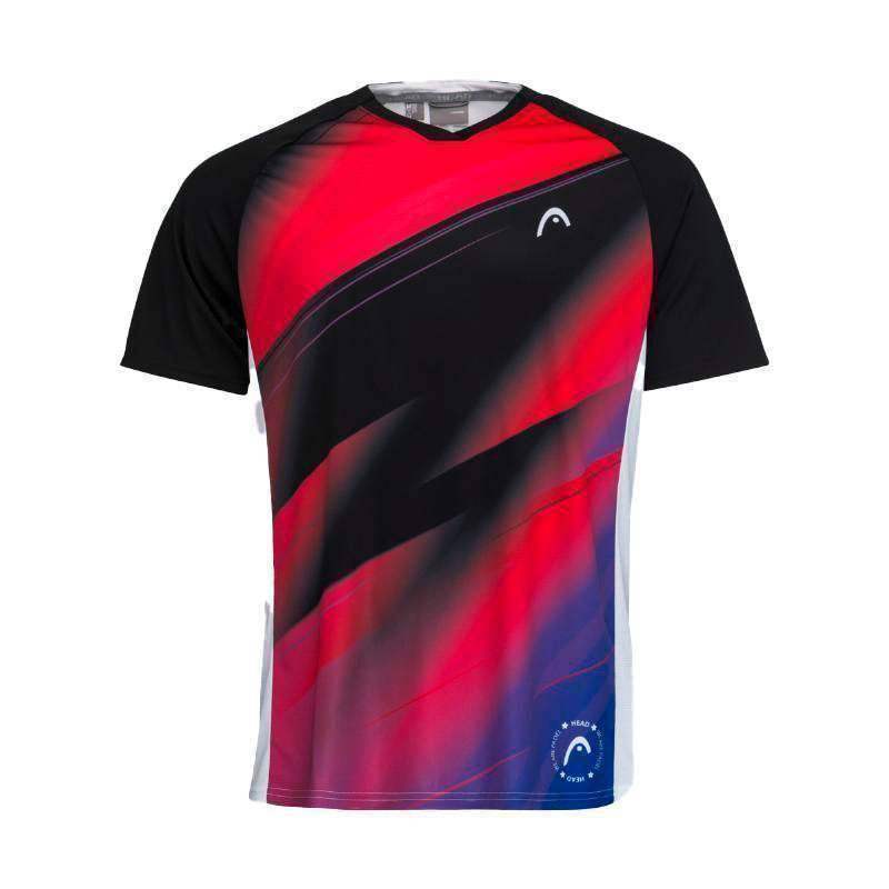 Head Play Camiseta Padel com estampa vermelha