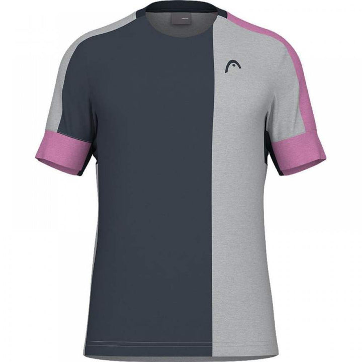 Camiseta Head Play Tech rosa cinza