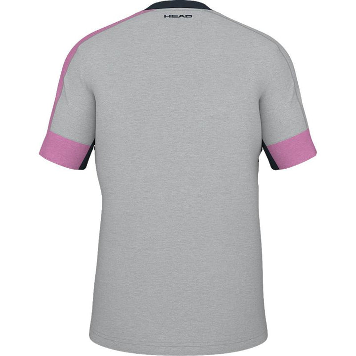Camiseta Head Play Tech rosa cinza