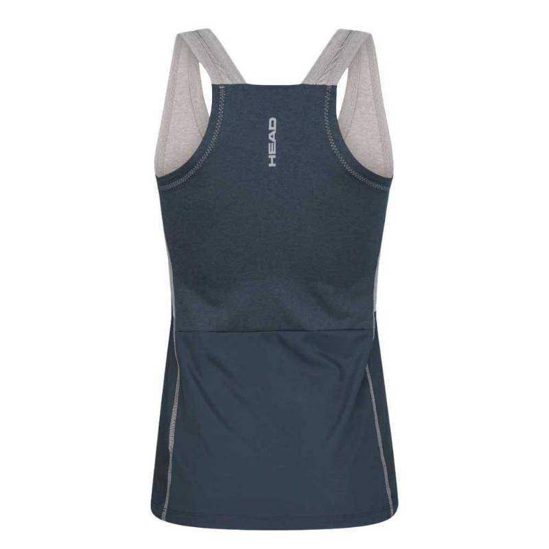 Camiseta feminina Head Tech Top cinza marinho