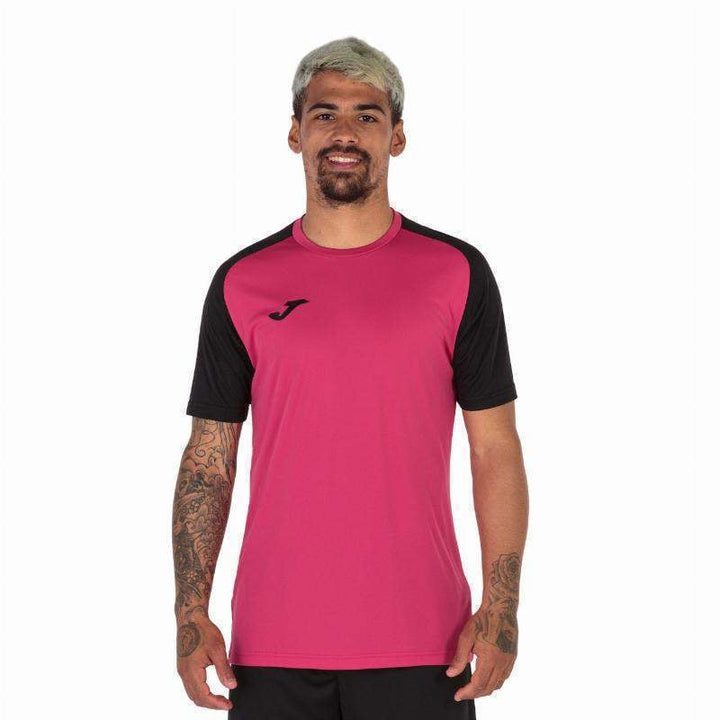 Camiseta Joma Academy IV preta fúcsia