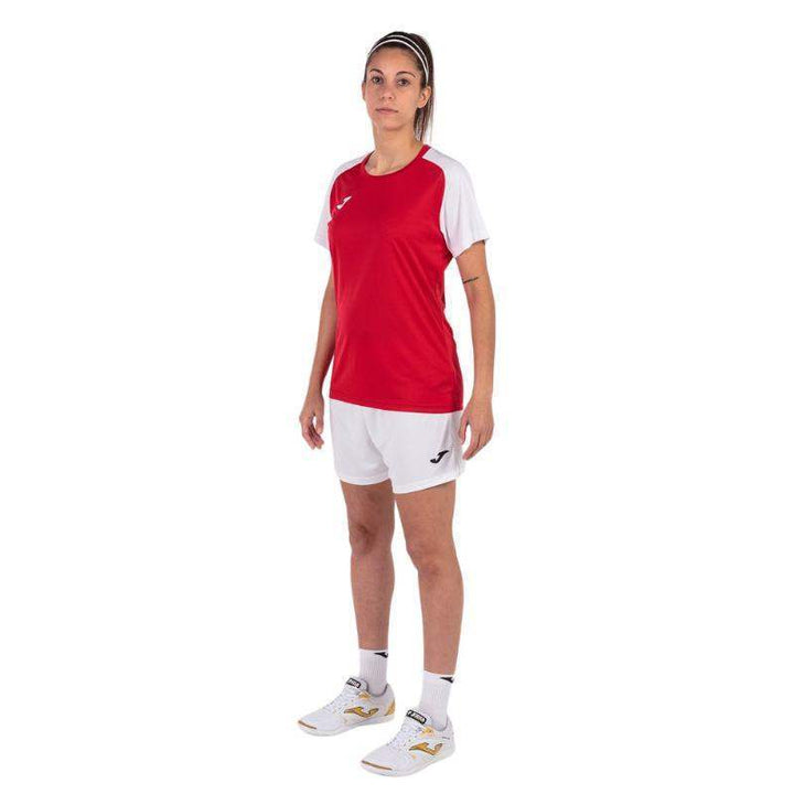 T-shirt Joma Academy IV vermelho branco mulher