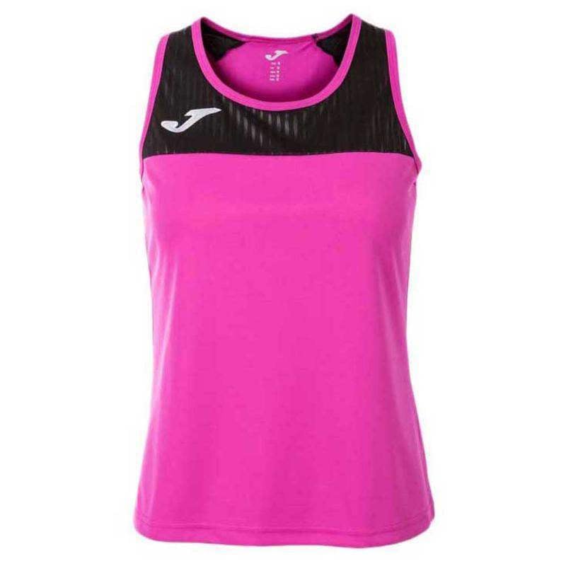 T-shirt Joma Montreal Rosa Fluor Preto Mulher