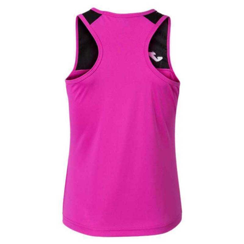 T-shirt Joma Montreal Rosa Fluor Preto Mulher