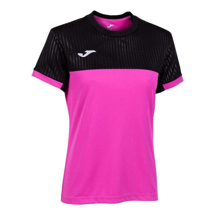 T-shirt Joma Montreal rosa preta mulher