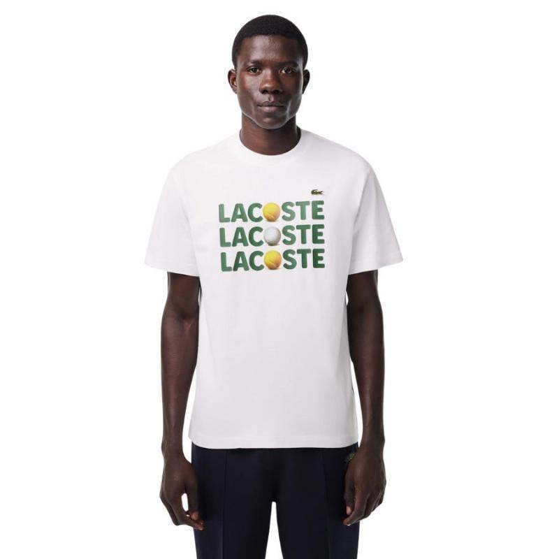 Camiseta Lacoste de algodão branco