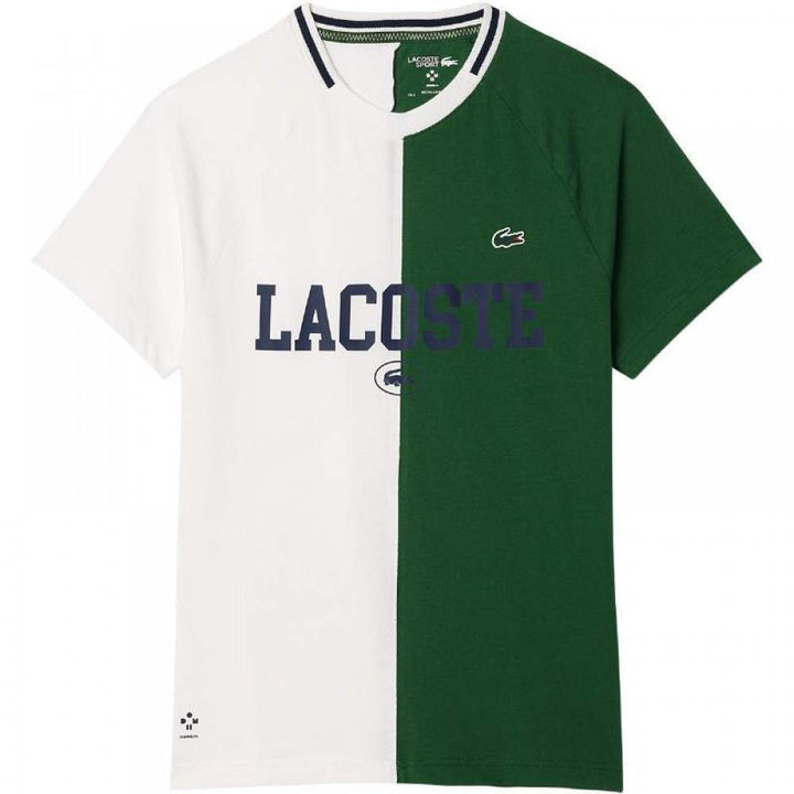 T-shirt Lacoste Daniil Medvedev branco verde