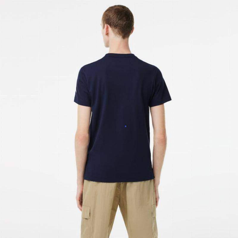 T-shirt Lacoste Novak Djokovic azul marinho